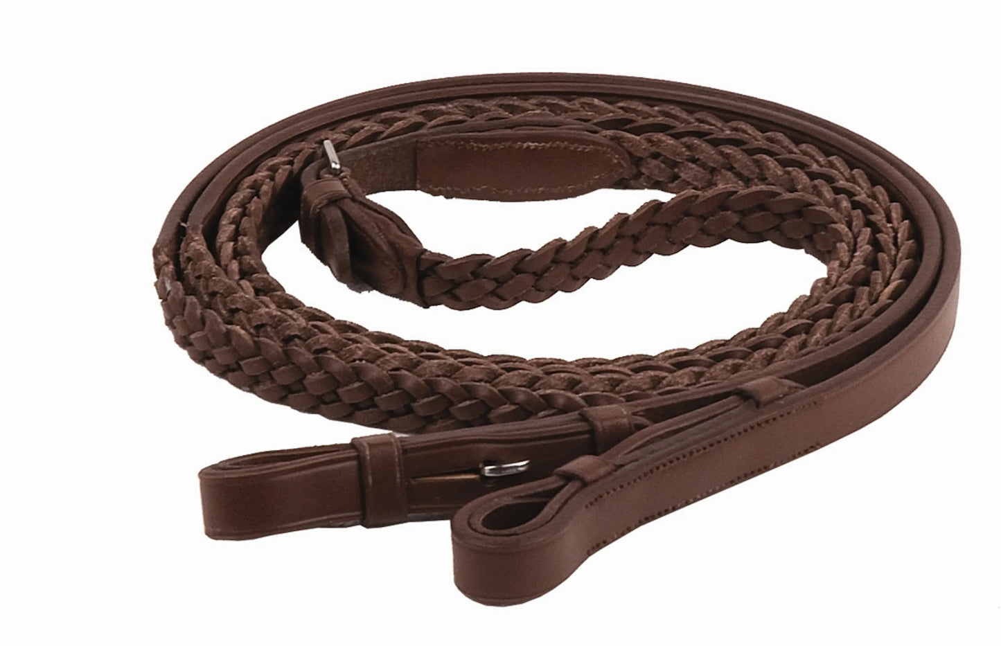 Henri de Rivel Advantage Plaited Reins - Oak Bark - 60
