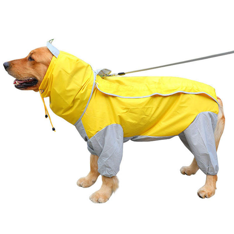 All-inclusive four-legged one-piece pet raincoat