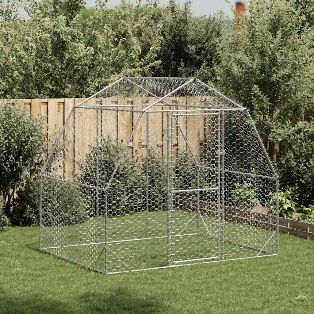 Chicken Coop 2.5x2x2.25 m Galvanized Chicken Coop with