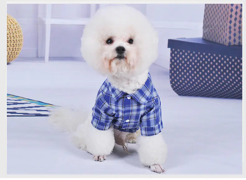 Summer Thin Double Diagonal Pocket Shirt for Dogs
