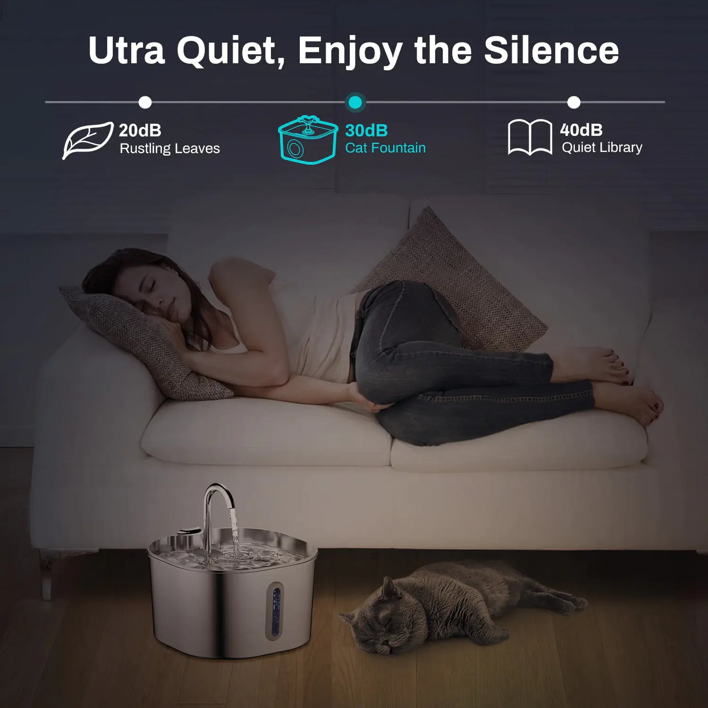 Smart Stainless Steel Pet Water Dispenser