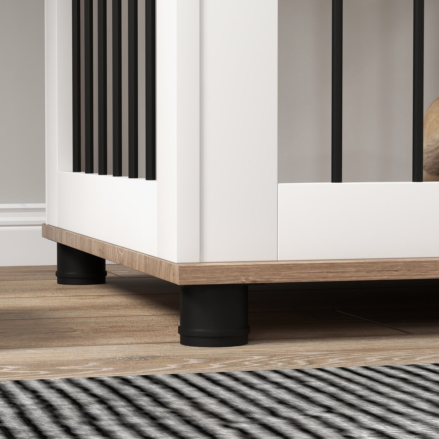 Dog Kennel Furniture Side End Table Indoor with Lockable Door