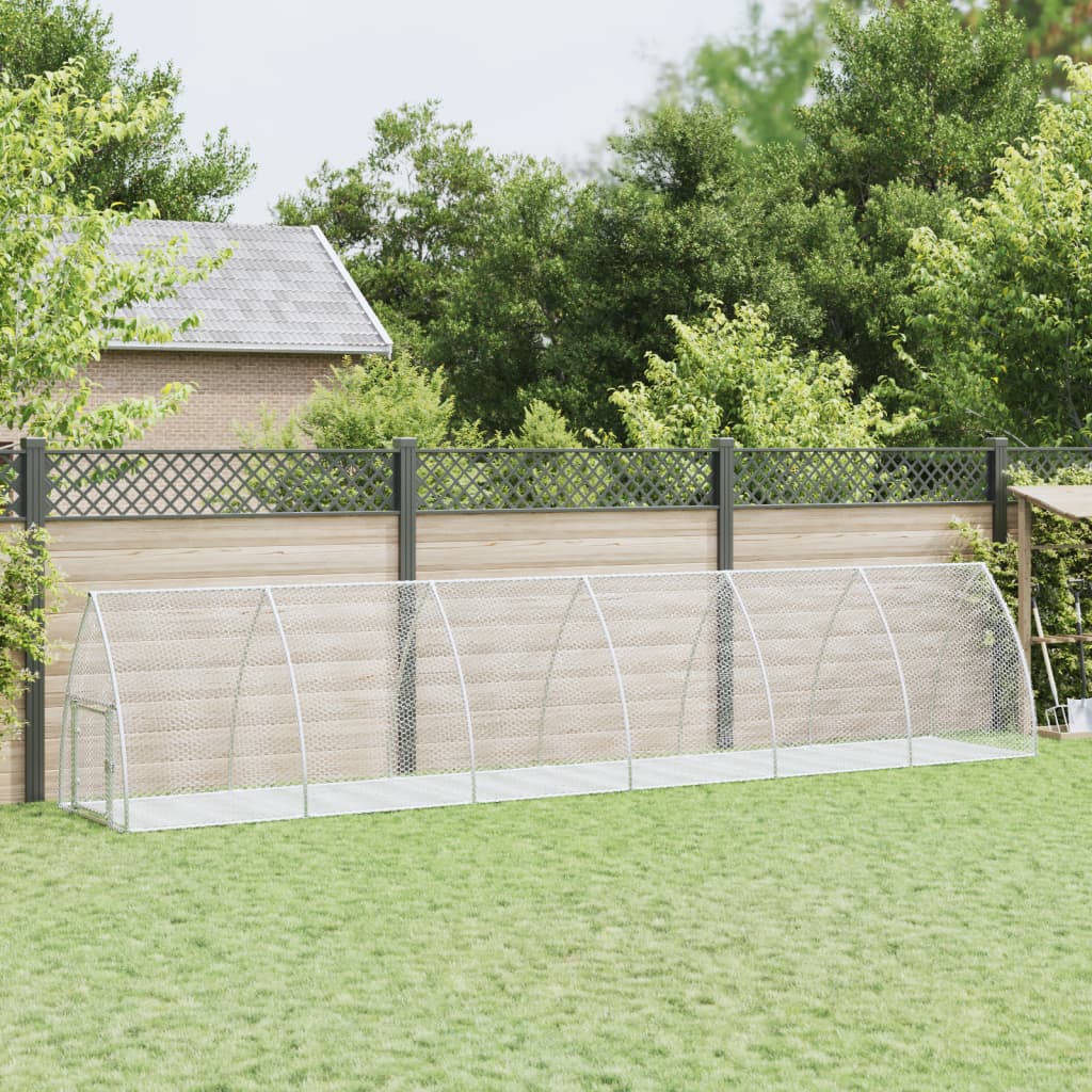 Rabbit Hutch Silver 100x Galvanized Rabbit Hutch Silver