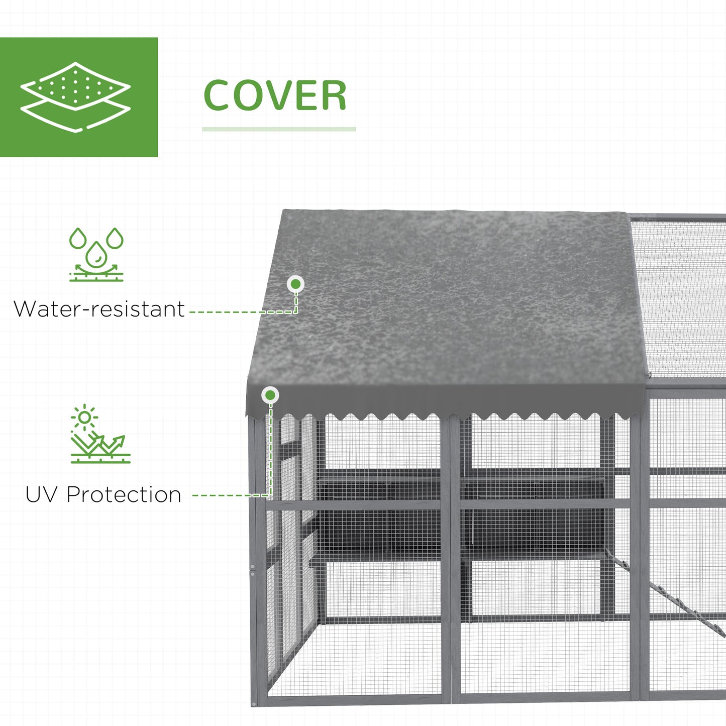 9' x 6' x 6' Large Chicken Coop with Nesting Box