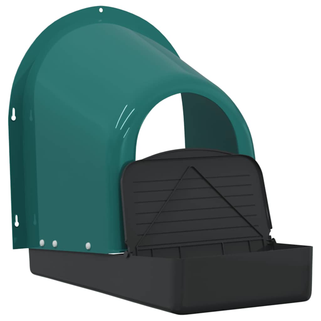 Chicken Nesting Boxes, 4 pcs., Wall-Mounted, Dark Green, Plastic