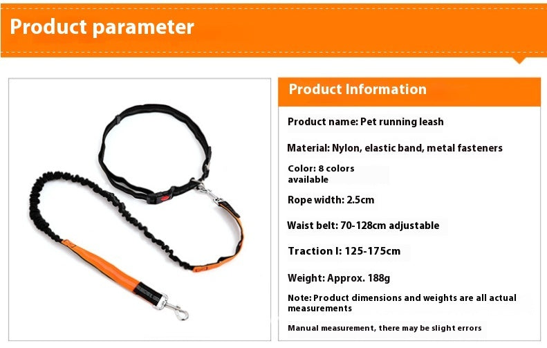 Fast selling new factory fitness belt, nylon dog rope sports pet products, dog running reflex traction rope