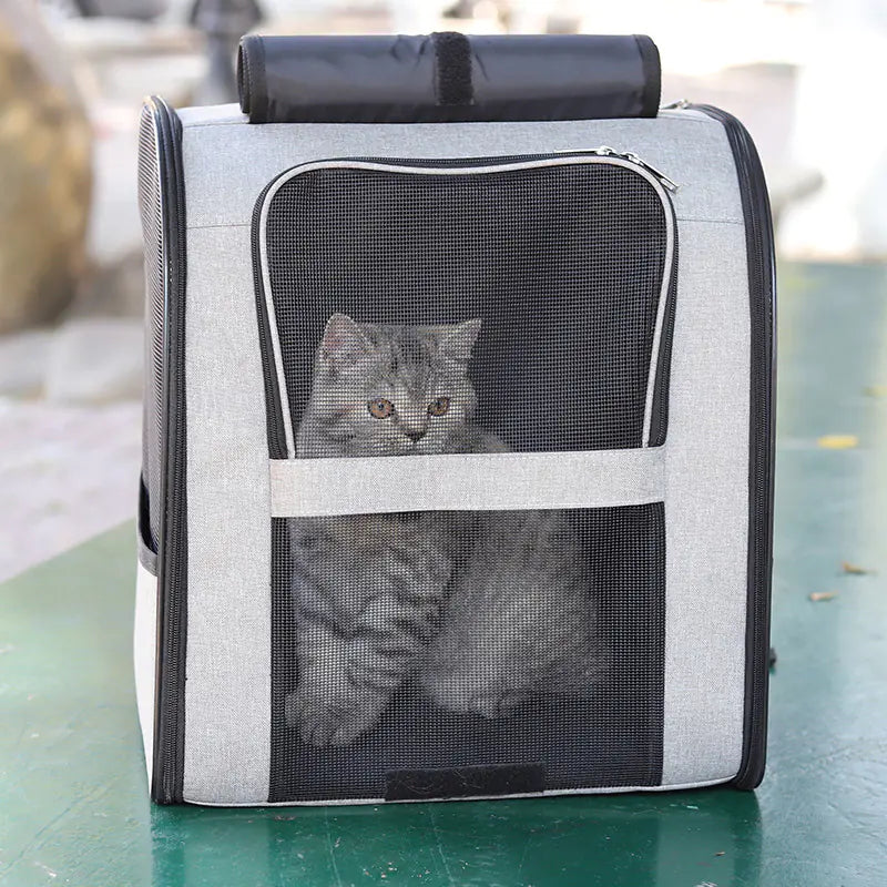 Breathable Cat Backpack for Travel and Pets