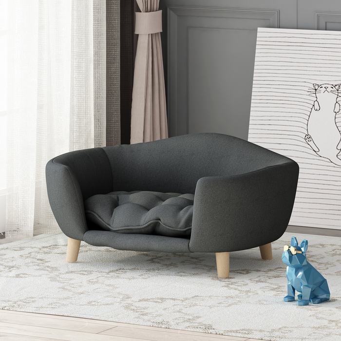 Soft plush dog bed fabric detail