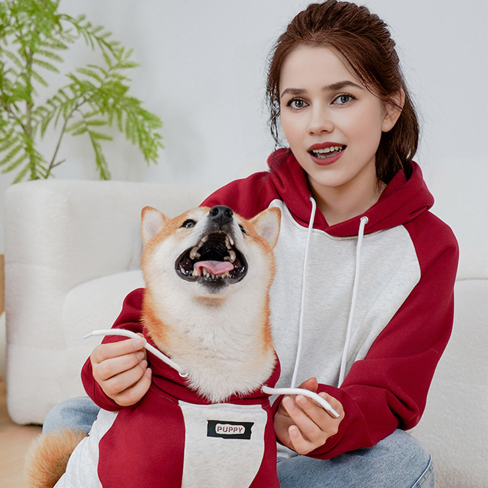Pet Autumn And Winter Letter Printing Dog Brushed Hoody