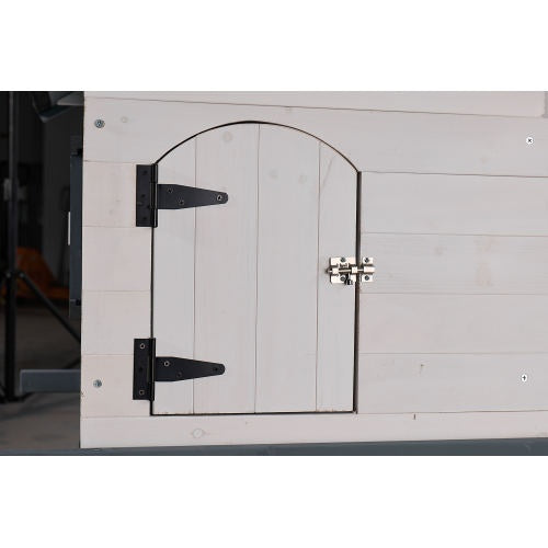 53-inch Double-tier Wooden Outdoor Indoor Waterproof Chicken Coop And Rabbit Hutch Complete With A Roof, Stairs And A Removable Cleaning Tray  Suitable For Small To Medium Pets