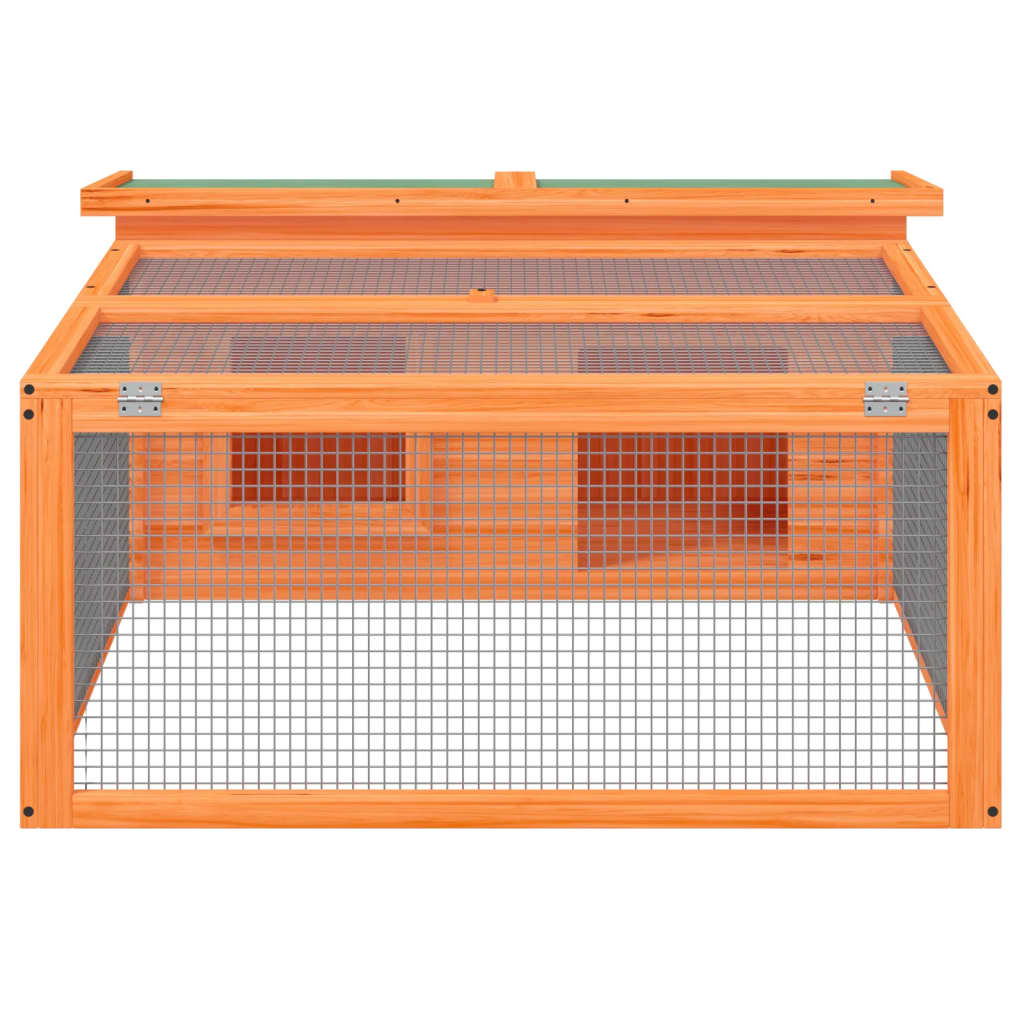 Rabbit Hutch 117.5x97x47.5 cm Solid Pine Wood