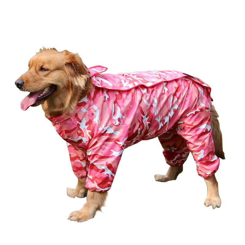 All-inclusive four-legged one-piece pet raincoat