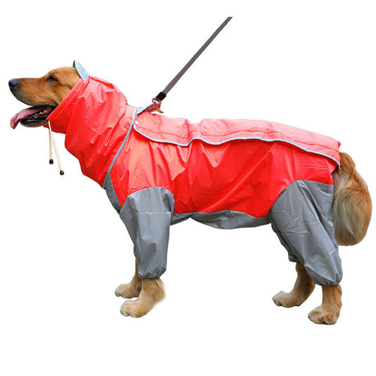 All-inclusive four-legged one-piece pet raincoat