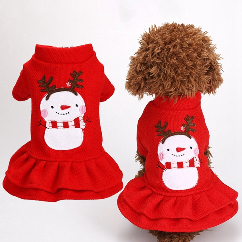 Christmas dog autumn and winter clothes