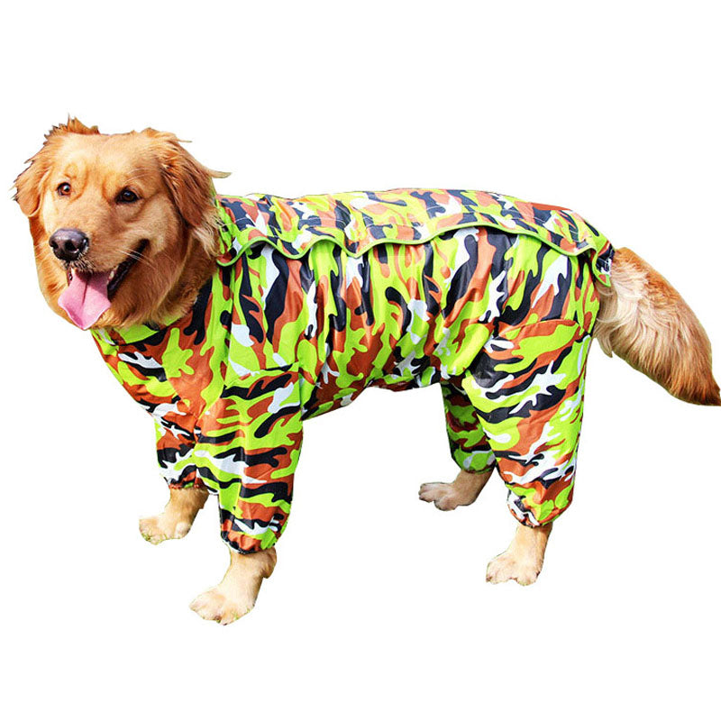 All-inclusive four-legged one-piece pet raincoat
