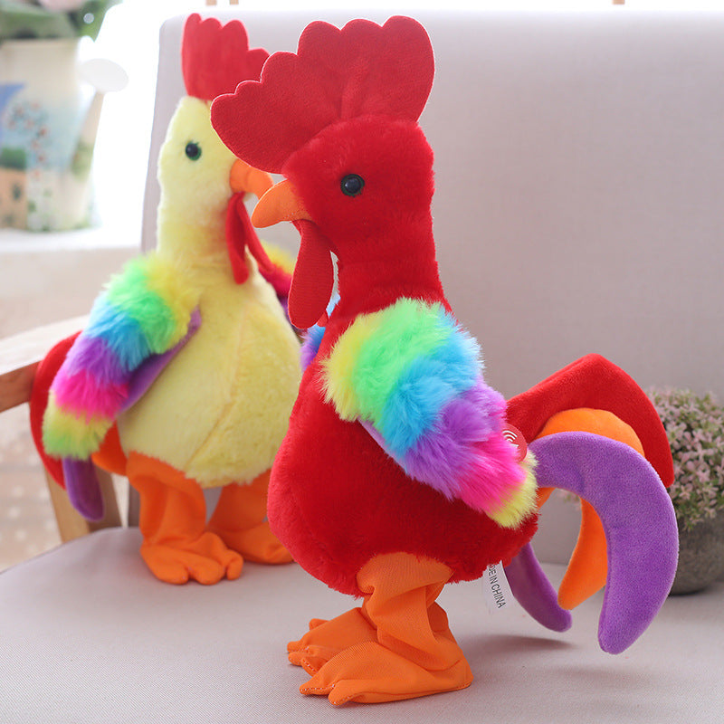 Desperate screaming chicken will sing electric plush gift