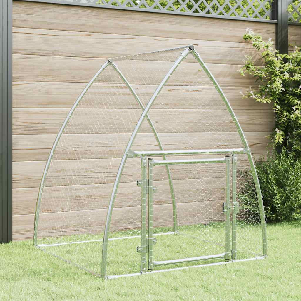 Chicken Cage Silver 100x Galvanized   Chicken Cage Silver