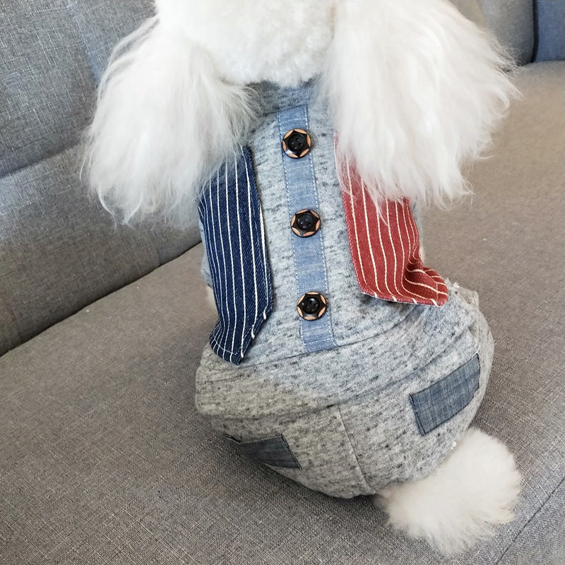 Autumn And Winter Small Dog Four-Legged Clothes Teddy Thick Winter Clothes