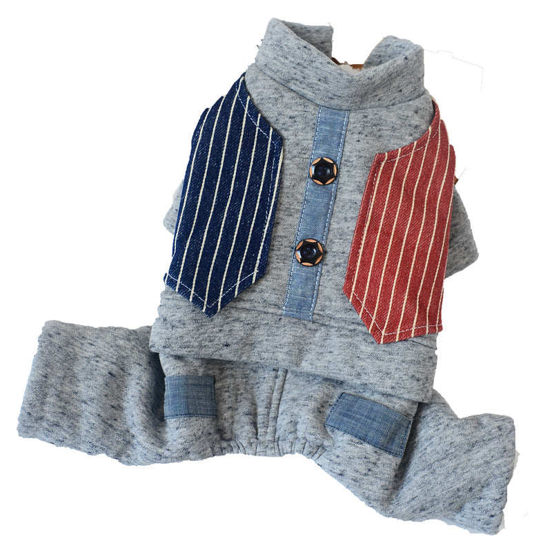 Autumn And Winter Small Dog Four-Legged Clothes Teddy Thick Winter Clothes