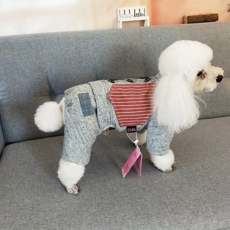 Autumn And Winter Small Dog Four-Legged Clothes Teddy Thick Winter Clothes