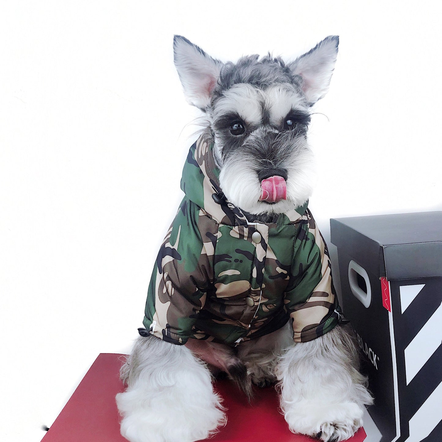 Raincoat Dog Clothes Method Teddy Schnauzer Waterproof Snowproof Windproof Camouflage Reflective Raincoat