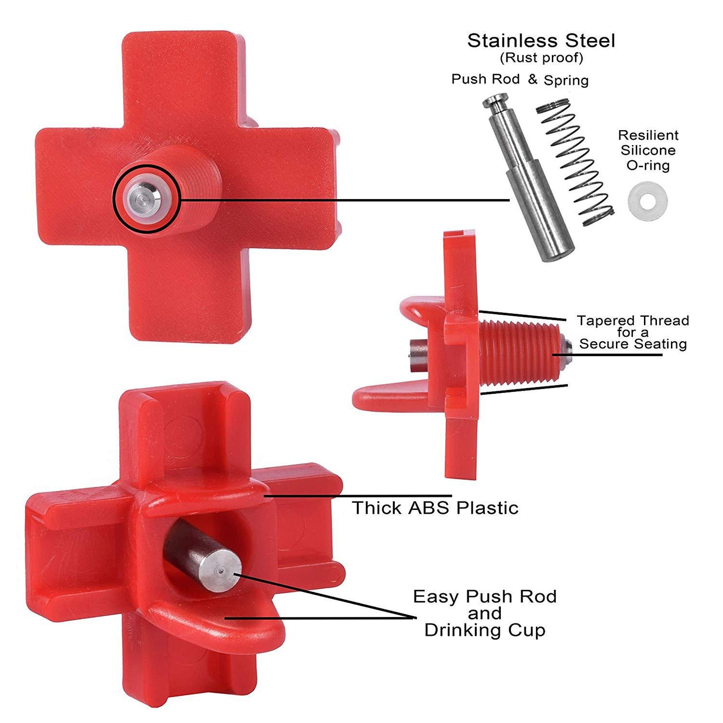 Horizontal Side Mount Chicken Waterer