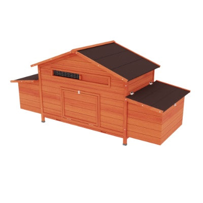 Large Wooden Chicken Coop Outdoor Hen House Poultry Cage For Outdoor With 2 Sides Nesting Boxes,2 Free-range Doors Leakproof Tray