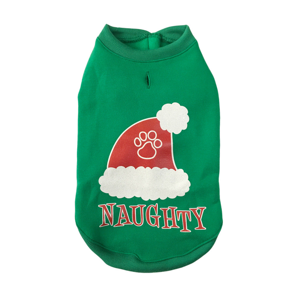 Simple Autumn And Winter Christmas Pet Dog Clothes