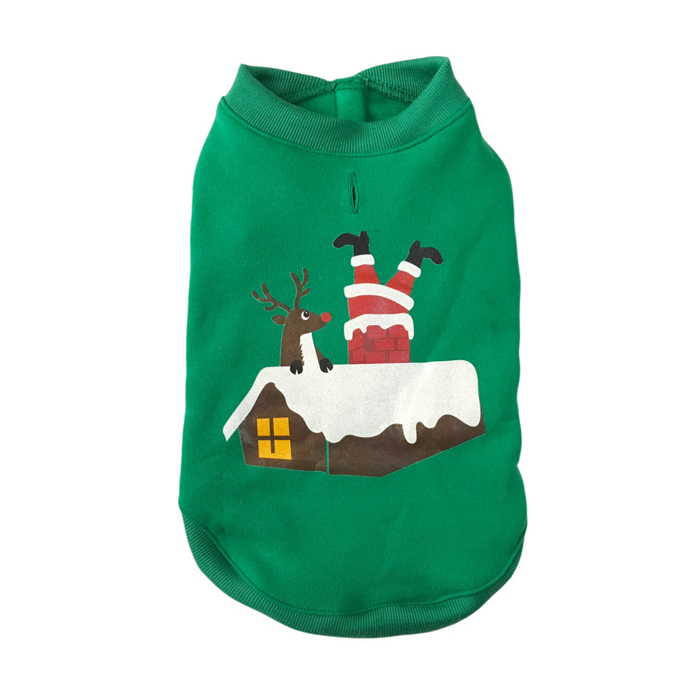 Simple Autumn And Winter Christmas Pet Dog Clothes