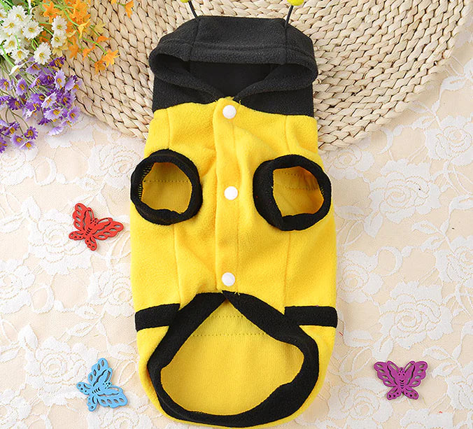 Bee Costume for Cats and Dogs, Pet Transformation Outfit
