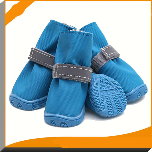 Reflective Strappy Dog Rain Boots for Puppies