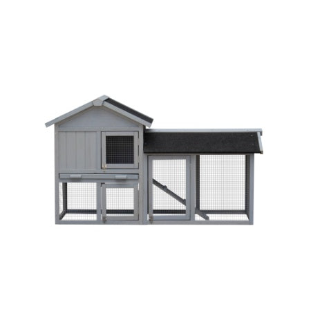 Rabbit Hutch Outdoor Bunny Cage Indoor,Extensible Chicken Coop With Large Run Space - No Leak Plastic Tray