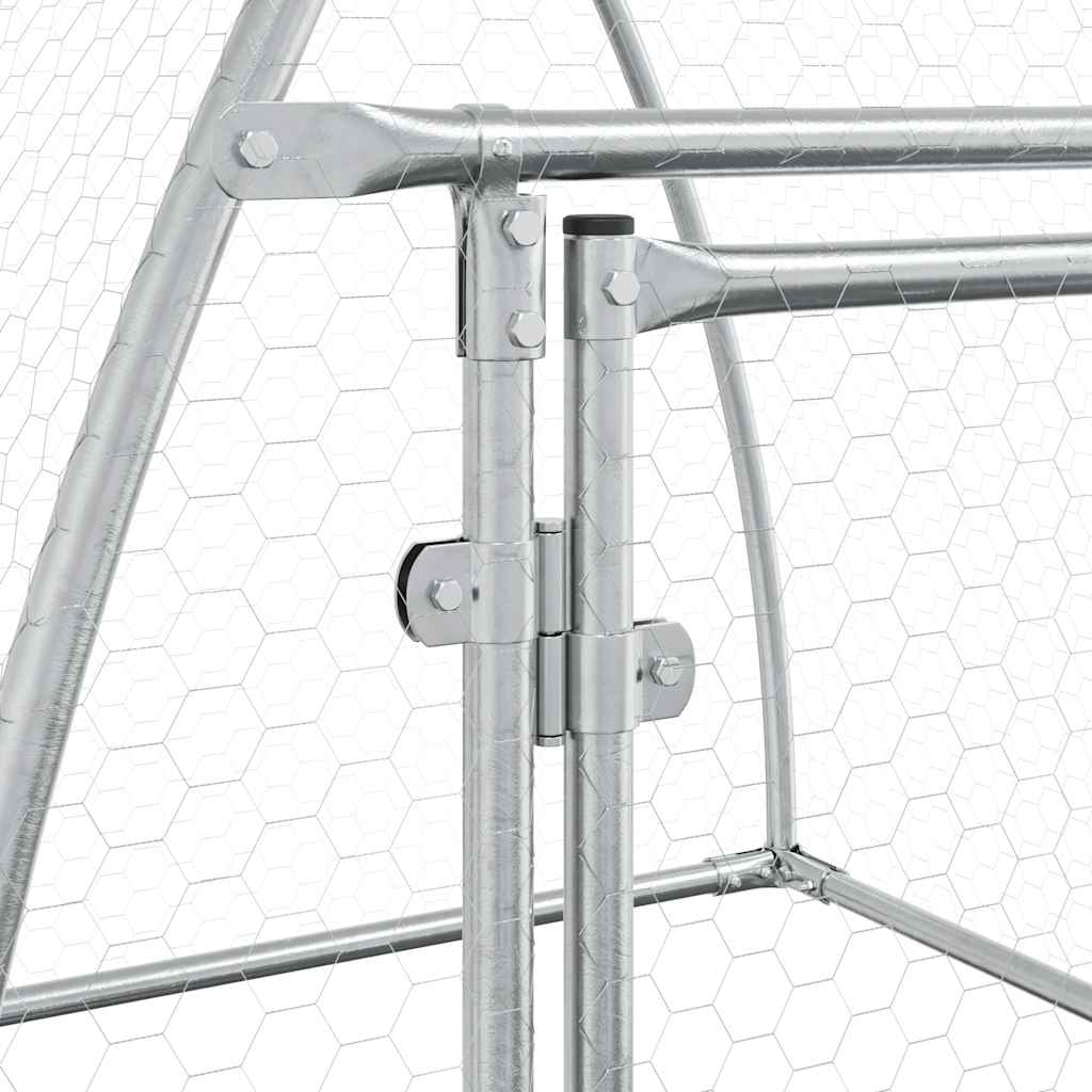 Chicken Cage Silver 100x Galvanized   Chicken Cage Silver