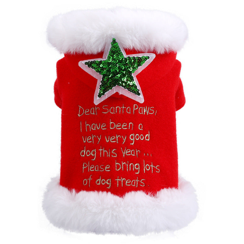 Christmas dog autumn and winter clothes