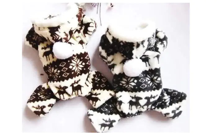 Thick Velvet Dog Outfit for Pets (Deer Design)