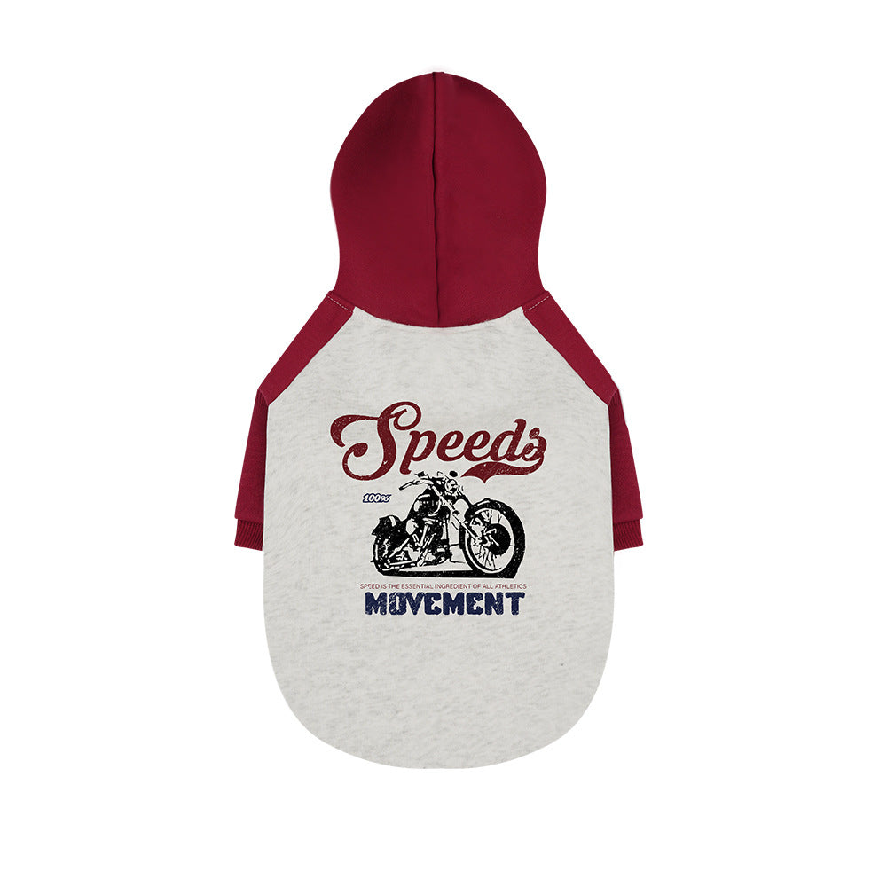 Pet Autumn And Winter Letter Printing Dog Brushed Hoody