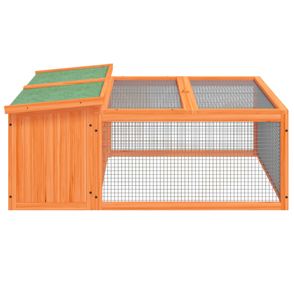 Rabbit Hutch 117.5x97x47.5 cm Solid Pine Wood