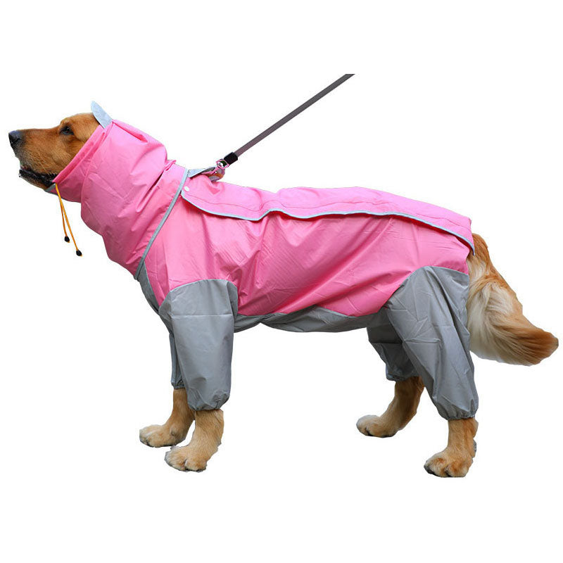 All-inclusive four-legged one-piece pet raincoat