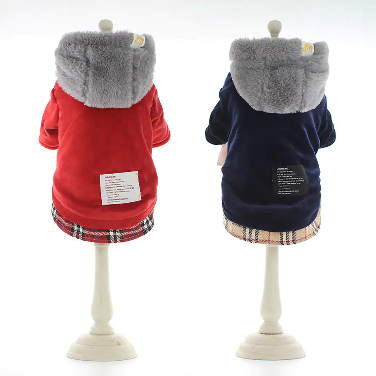 Velvet Cotton Pet Clothes for Dogs and Cats