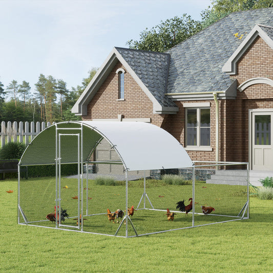 Large Chicken Coop Chicken Run for Chickens with Waterproof and Anti-UV Cover