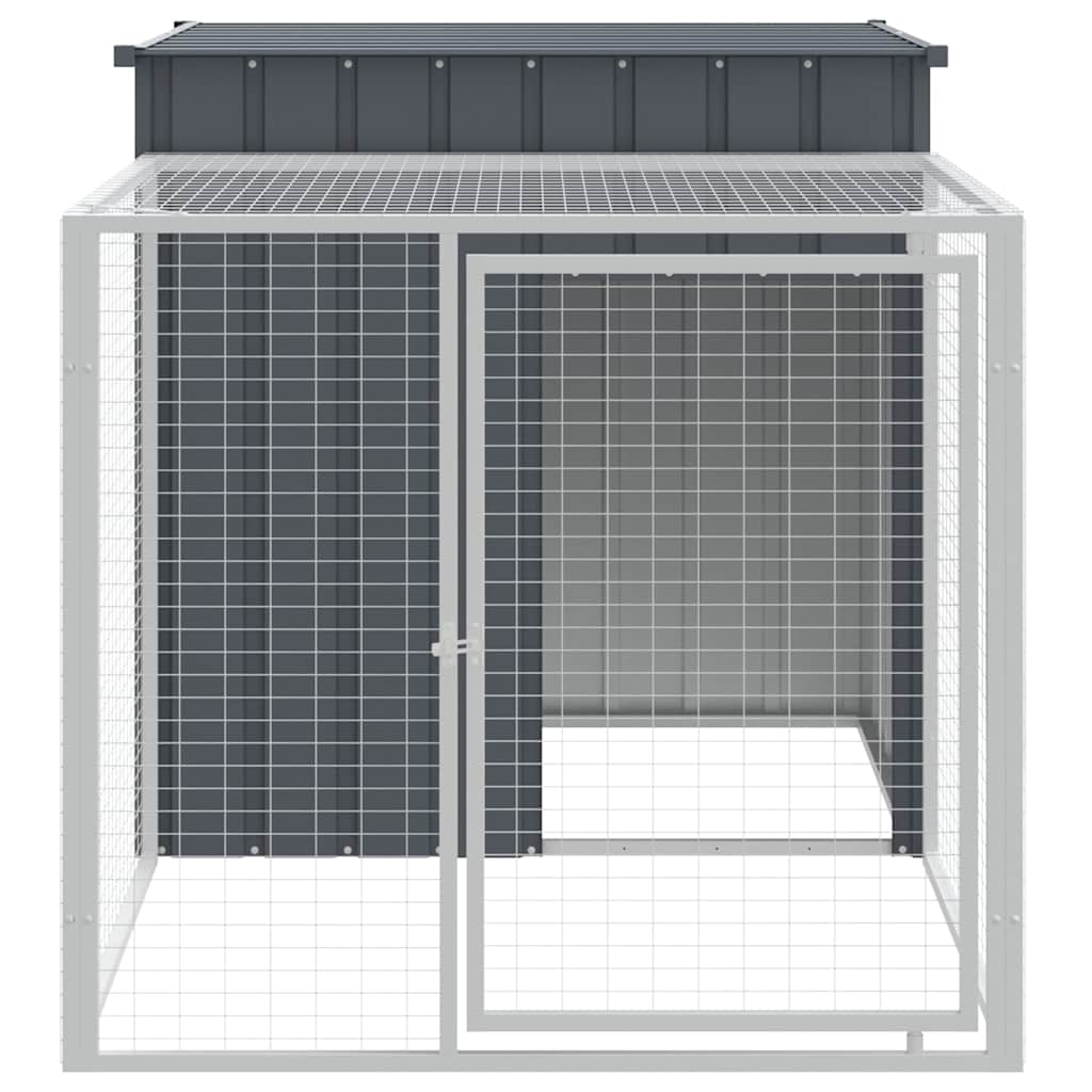 Chicken Cage with Run Anthracite 110x Galvanized