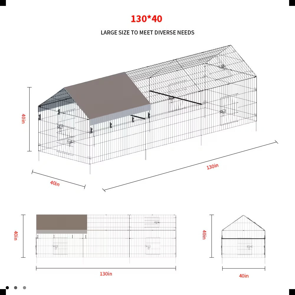 Poultry Farming Outdoor Metal Chicken Coop