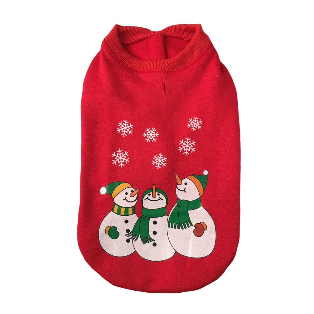 Simple Autumn And Winter Christmas Pet Dog Clothes