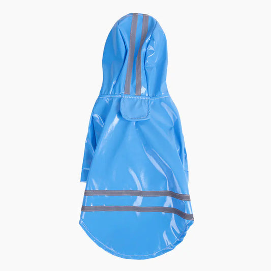 Reflective PU Dog Hooded Windproof Raincoat
