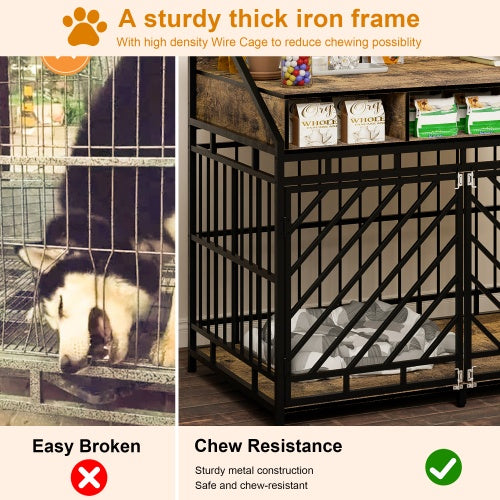 Bamboo Elevated Dog Crate