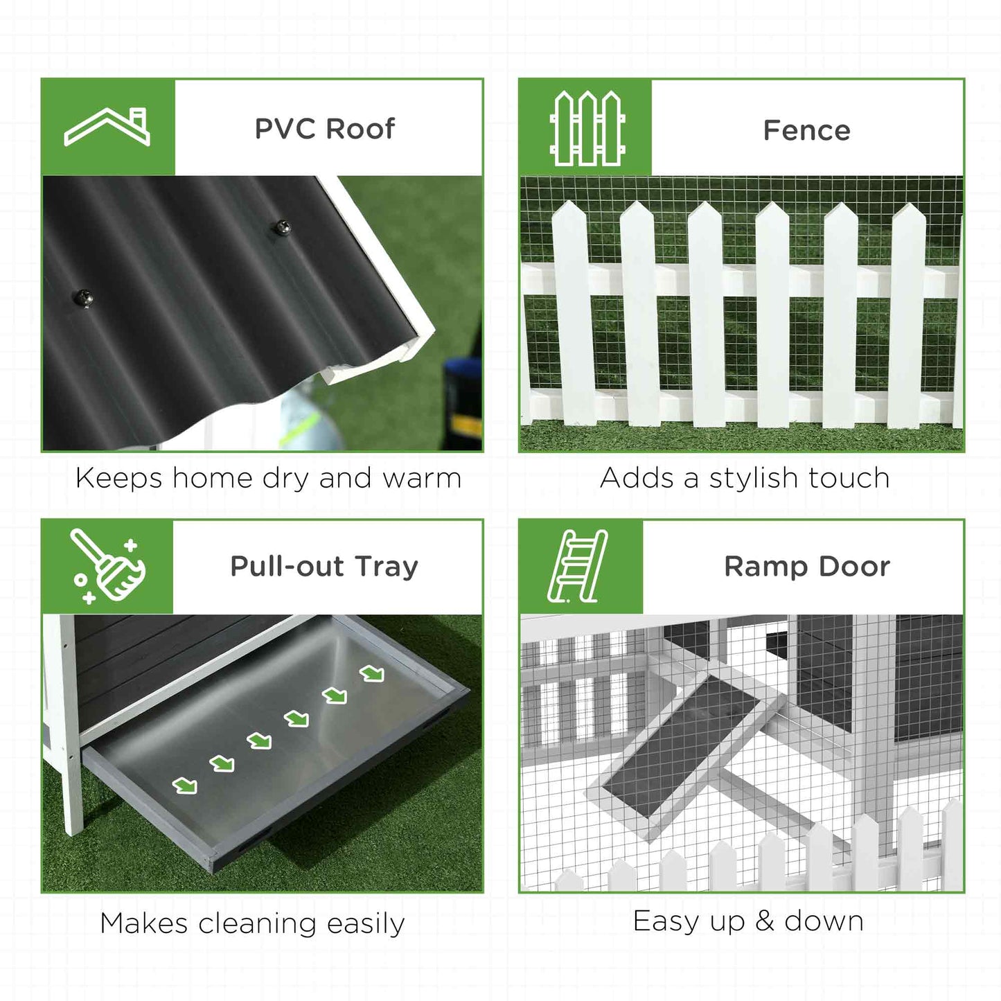Chicken Coop with Run for 1-2 Chickens