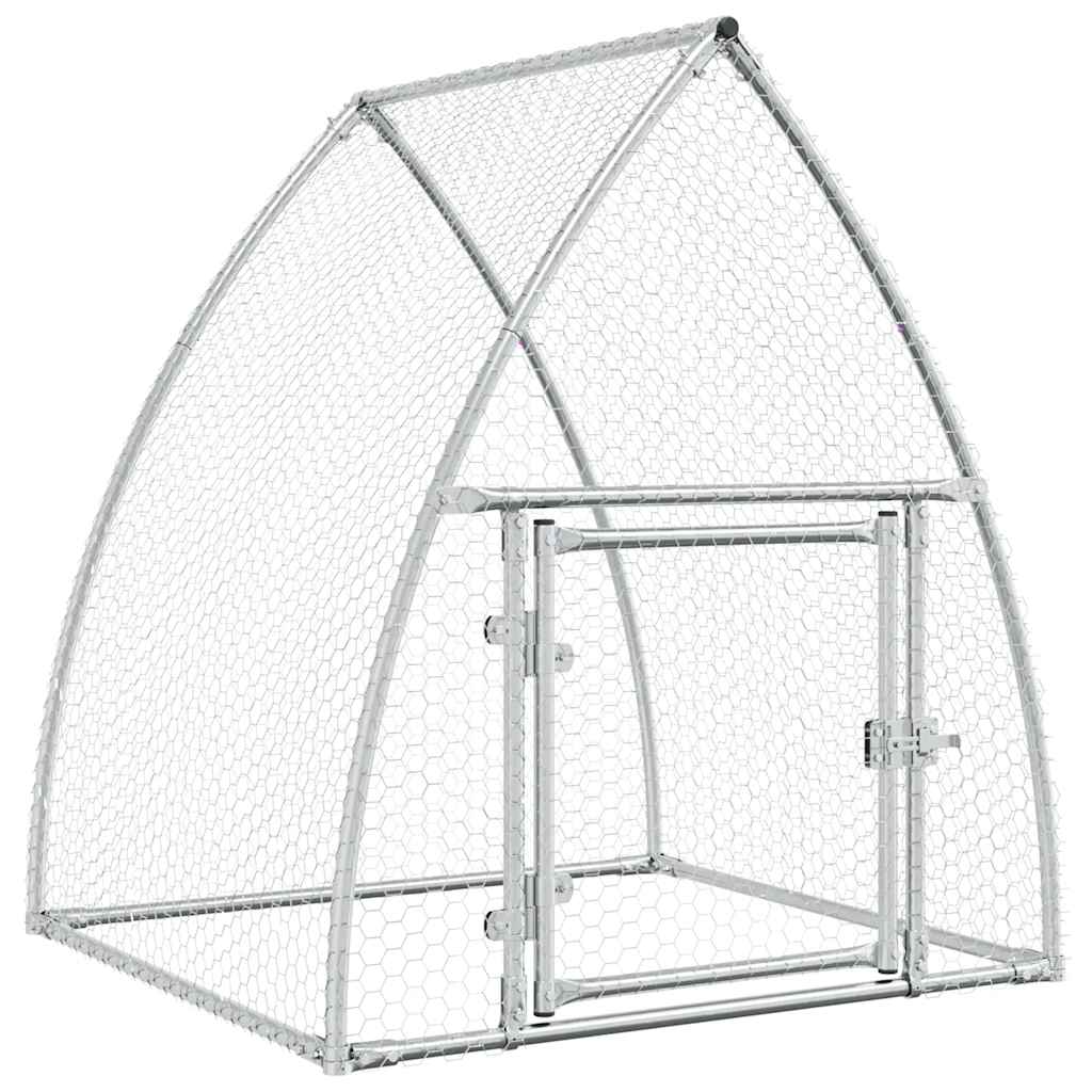 Chicken Cage Silver 100x Galvanized   Chicken Cage Silver
