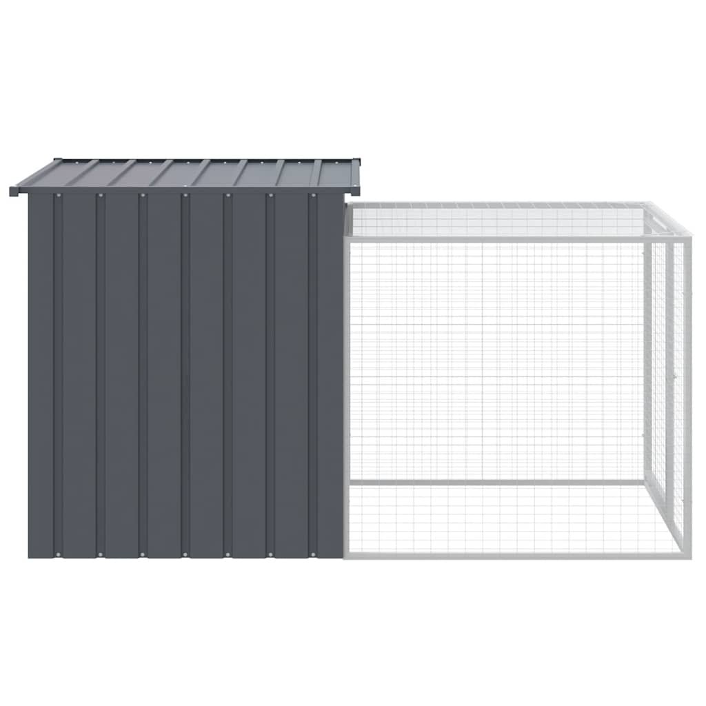 Chicken Cage with Run Anthracite 110x Galvanized