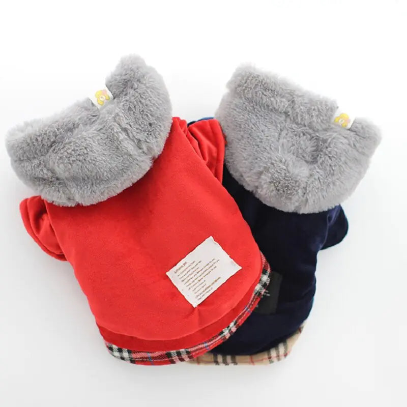 Velvet Cotton Pet Clothes for Dogs and Cats