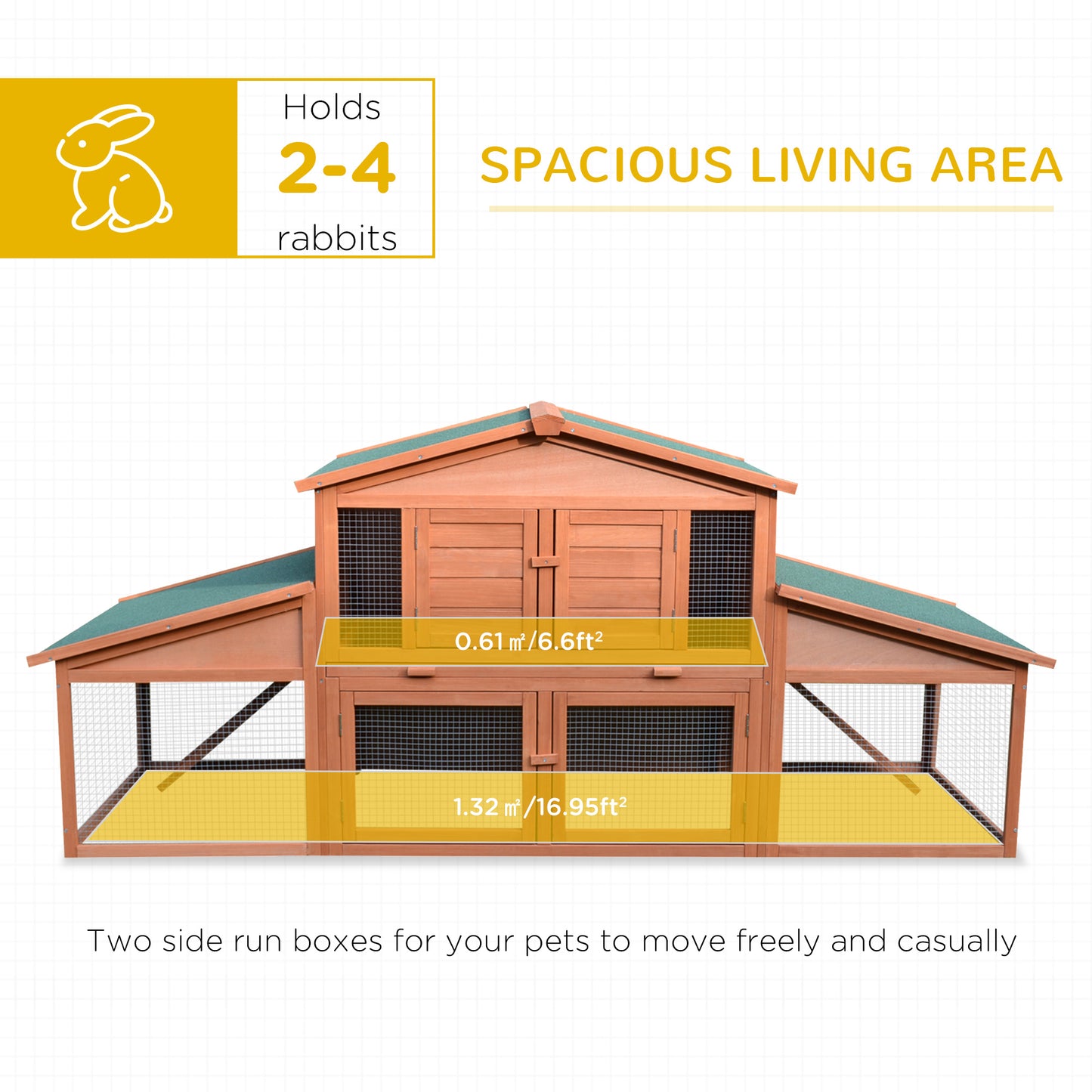 L Outdoor Rabbit Hutch